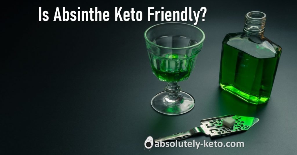 Is Absinthe Keto Friendly? Green Absinthe in a bottle and glass