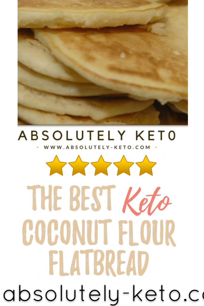 Keto Coconut Flour Flatbread, Keto Flatbread, Keto Coconut Flatbread with a five star rating