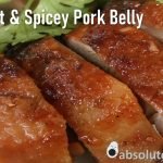 Keto Sweet and Spicy Pork Belly on a plate