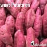 Are Sweet Potatoes ok on a Keto Diet? in white on a background of sweet potatoes