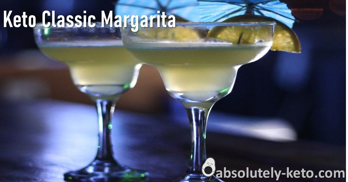 Two Glasses full of Keto Margarita Cocktail