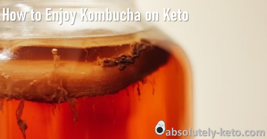 Jar or homemade keto-friendly kombucha